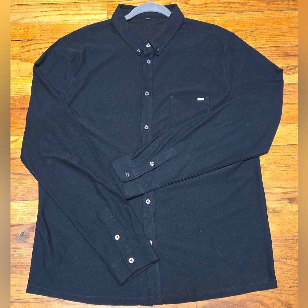 Vuori Black Casual Button-Down Shirt